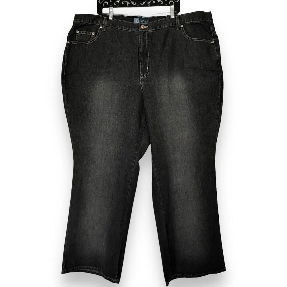 Avenue Blues Straight Leg Jeans High Rise Dark Wash Women 26 - Picture 2 of 13